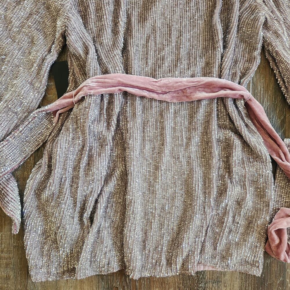 Retrofete Gabrielle Robe Dress in Dusty Lilac Size Small Sequins NWT - Picture 9 of 12